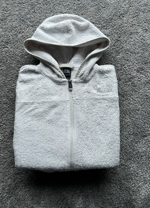 Polaire The North Face blanc avec capuche poil long logo brodé gris argenté avec zip taille XS, marca: The North Face, estado: Muy bueno, tamaño: XS / 34 / 6, 30,00 €, 32,20 € Protección al comprador incluida
