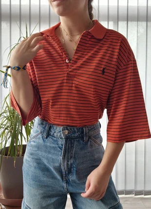 Polo orange à rayures Ralph Lauren (3238), marca: Ralph Lauren, estado: Muito bom, tamanho: L / 40 / 12, €29.90, €32.10 inclui Proteção do Comprador Pro