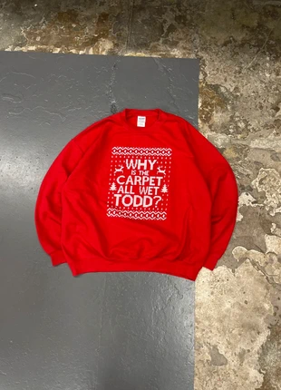 Sweat USA rouge imprimé Noël kitsch Vintage, merk: Vintage Dressing, staat: Heel goed, maat: XL, € 22,00, € 23,80 inclusief Kopersbescherming Pro