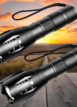 Besjaar Militaire LED Zaklamp – 2 Stuks – 2000 Lumen – IP65 – Zwart, merk: besjaar, staat: Nieuw met prijskaartje, € 19,99, € 21,69 inclusief Kopersbescherming Pro