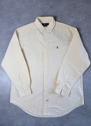 Chemise Unie a manches longues Ralph Lauren XL Homme Jaune clair logo oxford premium brodé, marca: Ralph Lauren, estado: Muy bueno, tamaño: XL, 32,00 €, 34,30 € Protección al comprador incluida