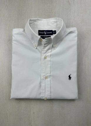 Chemise Ralph Lauren blanche col boutonné coton Oxford logo noir brodé S homme classic fit, marque: Ralph Lauren, état: Très bon état, taille: S, 60,00 €, 63,70 € Protection acheteurs (Pro) incluse
