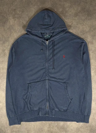 Sweat à capuche zippé Ralph Lauren Bleu | Full Zip Logo Brodé Taille XL, marke: Ralph Lauren, zustand: Sehr gut, größe: XL, 38,90 €, 41,55 € inklusive Vinted-Käuferschutz