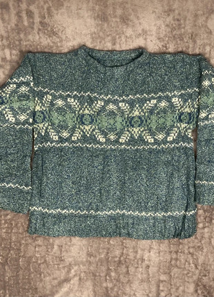 Pull Vert à motif Ethnic Vintage, brand: Vintage Dressing, condition: Good, size: L, 14.00 €, 15.40 € includes Buyer Protection Pro