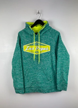 Sweat US vert chiné à capuche jaune Las Vegas taille XL (EX73), brand: Vintage Dressing, condition: Very good, size: XL, €8.00, €9.10 includes Buyer Protection Pro