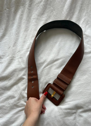 Ceinture large marron effet croco avec boucle recouverte vintage bohème, marque: Vintage Dressing, état: Bon état, taille: 95 cm, 10,00 €, 11,20 € Protection acheteurs (Pro) incluse