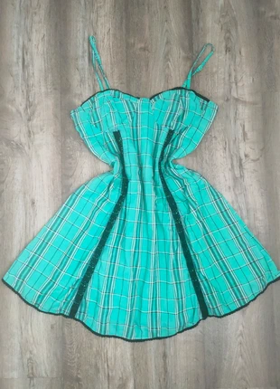 💚 Green Tartan Corset-Style Mini Dress – Size 42 EU 💚, marca: Pimkie, estado: Muy bueno, tamaño: XL / 42 / 14, 10,00 €, 10,50 € Protección al comprador incluida