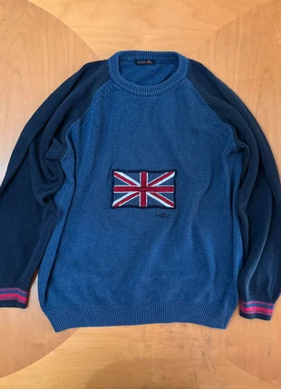 Pullover vintage blu scuro bandiera inglese, marque: Vintage Dressing, état: Très bon état, taille: L, 10,90 €, 12,15 € Protection acheteurs incluse