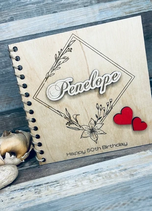 Wooden card with name, brand: FLC fine laser craft, condition: New with tags, £10.00, £11.20 includes Buyer Protection