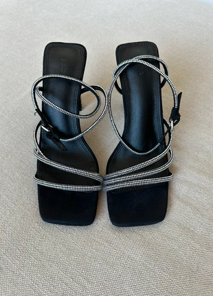 Sandales talons bijoux Strass 37 Pimkie noires argenté, marque: Pimkie, état: Neuf sans étiquette, taille: 37, 20,00 €, 21,70 € Protection acheteurs incluse