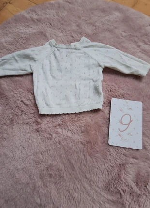 Pull blanc, marke: Mots d'enfants, zustand: Sehr gut, größe: 9-12 Monate / 74, 2,00 €, 2,80 € inklusive Vinted-Käuferschutz