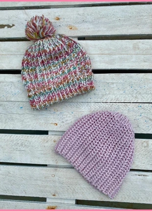 Pack 2 gorros Bershka multicolor + rosa chunky cute invierno, marca: Bershka, estado: Muy bueno, tamaño: Talla única, 5,00 €, 5,95 € Protección al comprador incluida