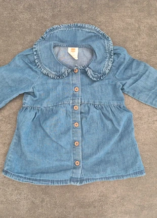 Mooi jeans hemdje, merk: Hema, staat: Heel goed, maat: 6-9 maanden / 68 cm, € 2,50, € 3,33 inclusief Kopersbescherming