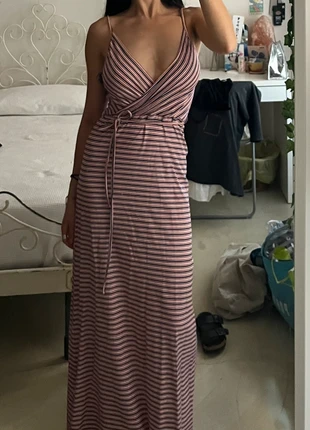 Vestito maxi a righe con cintura in vita, brand: King Louie, condizioni: Nuovo senza cartellino, taglia: S / IT 40 / EU 36, €35.00, €37.45 include la Protezione acquisti