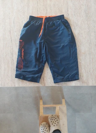Short long bleu-idéal pour la plage, marque: Umbro, état: Très bon état, taille: S, 5,00 €, 5,95 € Protection acheteurs incluse