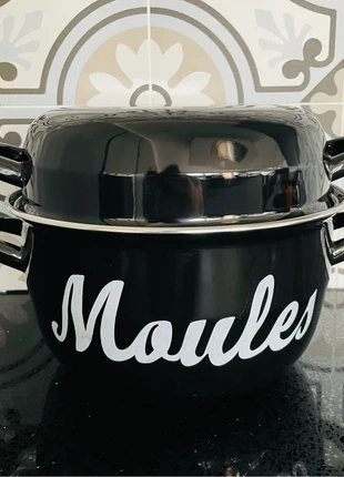 Marmite à moules grand format 5L acier émaillé, marca: Menastyl, estado: Nuevo sin etiquetas, 10,00 €, 11,20 € Protección al comprador incluida