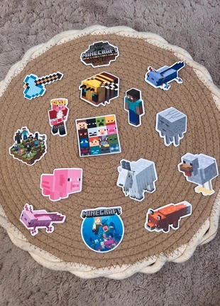 15x Minecraft Stickers – Dieren & Figuren, merk: Minecraft, staat: Nieuw zonder prijskaartje, maat: Universeel, € 1,99, € 2,79 inclusief Kopersbescherming