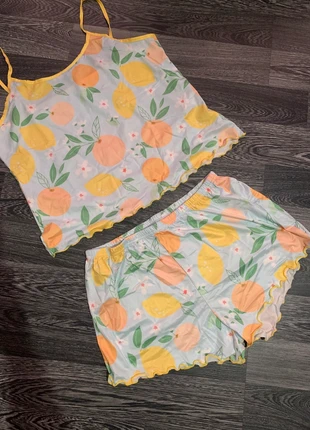 Sommer Pyjama Schlafanzug gr L Zitrone 🍋 Orange 🍊 neu, merk: Sonstiges, staat: Nieuw met prijskaartje, maat: L / 40 / 12, € 6,00, € 7,00 inclusief Kopersbescherming