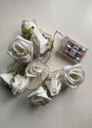 String lights, 10 white roses, brand: cepewa, condizioni: Ottime, €6.00, €7.00 include la Protezione acquisti