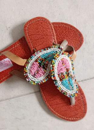 Claquette avec des perles, estado: Muito bom, tamanho: 38, €3.50, €4.38 inclui Proteção do Comprador