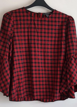 Blouse à Carreaux Primark à Manches  Évasées Taille 40/42, brand: Vintage Dressing, condizioni: Ottime, taglia: L / IT 44 / EU 40, €5.00, €5.95 include la Protezione acquisti