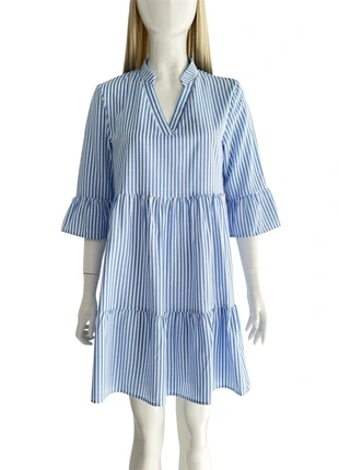 👗 Vestido às Riscas Azul e Branco / Robbe Femme - Shein - Tamanho S Como Novo !, marca: Shein, estado: Muito bom, tamanho: S / 36 / 8, €4.50, €5.43 inclui Proteção do Comprador