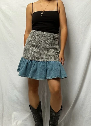 Jupe bi matière tweed et jean noir blanc bleu taille 36/S Zara neuf avec étiquette, marke: Zara, zustand: Neu, mit Etikett, größe: S / 36 / 8, 16,50 €, 18,03 € inklusive Vinted-Käuferschutz