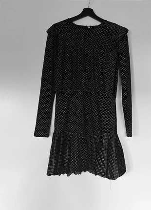 Loavies black velvet dress with silver dots – size M, marque: Loavies, état: Neuf sans étiquette, taille: M / 38 / 10, 30,00 €, 32,20 € Protection acheteurs incluse