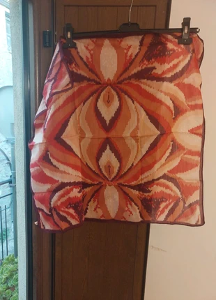 Foulard vintage fantasia etnica – colori caldi arancione, rosso, beige, marque: Vintage Bazaar, état: Très bon état, 2,00 €, 2,80 € Protection acheteurs incluse