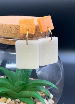 Boucles d’oreilles résine epoxy et acier inoxydable, marque: Fait Main, état: Neuf avec étiquette, 8,00 €, 9,10 € Protection acheteurs (Pro) incluse