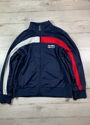 Veste track jacket Fila vintage Y2K 00’s bleu marine, blanc et rouge – Taille L (homme), marke: FILA, zustand: Gut, größe: L, 25,00 €, 26,95 € beinhaltet Vinted-Käuferschutz Pro