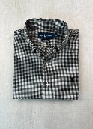 Chemise Ralph Lauren à petits carreaux noirs et blancs col boutonné coton logo noir brodé L homme, marke: Ralph Lauren, zustand: Sehr gut, größe: L, 45,00 €, 47,95 € beinhaltet Vinted-Käuferschutz Pro
