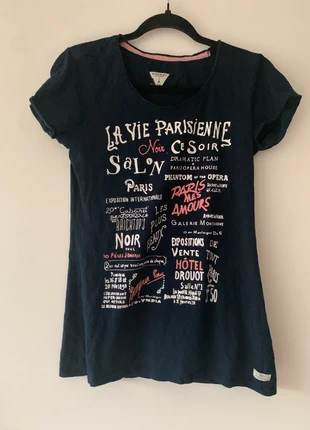 Donkerblauwe T-shirt Bien Bleu – maat XS, marca: Bien Bleu, estado: Bom, tamanho: XS / 34 / 6, €1.50, €2.28 inclui Proteção do Comprador