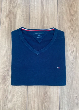 Pull col V tommy Hilfiger sweat marine taille L, marke: Tommy Hilfiger, zustand: Sehr gut, größe: L, 23,00 €, 24,85 € inklusive Vinted-Käuferschutz