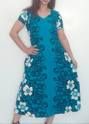 Robe longue casual fleurie hawaïenne taille 34/36, estado: Muy bueno, tamaño: S / 36 / 8, 9,90 €, 11,10 € Protección al comprador Pro incluida