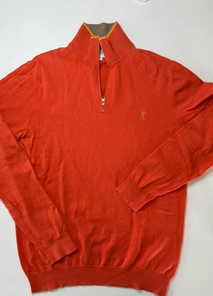 Pull Half Zip camionneur  Vicomte A. orange brodé original | Taille M, marke: Vicomte A., zustand: Sehr gut, größe: M, 50,00 €, 53,20 € inklusive Vinted-Käuferschutz
