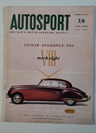 AutoSport octobre 1956, zustand: Gut, 3,00 €, 3,85 € inklusive Vinted-Käuferschutz