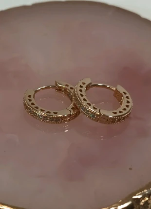 Pendientes aro oro rosa cristal Swarovski plata Earrings Boucles d'oreilles créoles, marque: Plata, état: Très bon état, 13,00 €, 14,35 € Protection acheteurs incluse