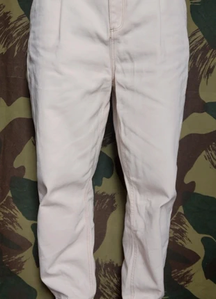 Pantalon plissé pleated chino trousers pantaloni pieghe bandplooi broek plisados, marca: vintage 100% cotton pleated trousers, estado: Muito bom, tamanho: L, €39.00, €41.65 inclui Proteção do Comprador