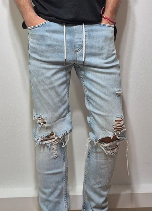 Pantalones vaqueros | Jogger | Talla XS, marca: Bershka, estado: Muito bom, tamanho: XS, €10.00, €11.20 inclui Proteção do Comprador