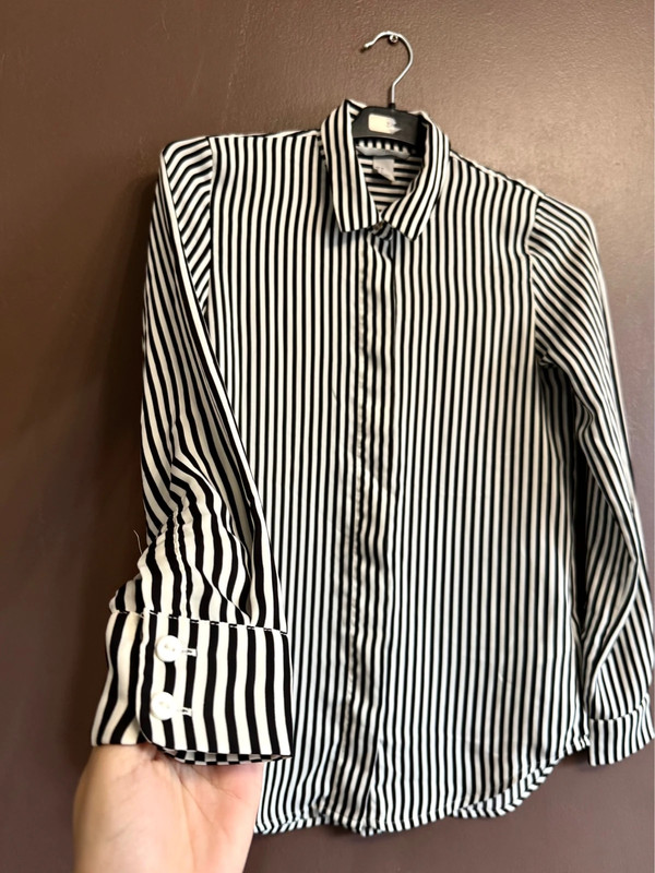 Chemise rayé noire et blanche H&M - photo numéro 3