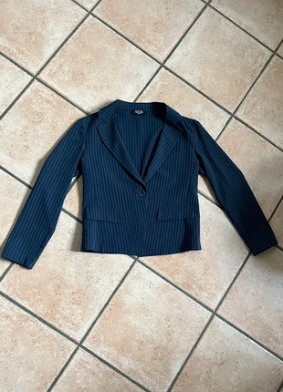 Blue Striped blazer corporate core office siren, marque: Allegra, état: Très bon état, taille: M / 38 / 10, 9,00 €, 10,15 € Protection acheteurs incluse