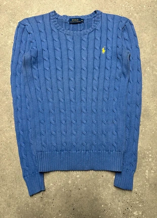 Torsadé pull col rond Ralph Lauren cintré femme brodé sweat cable knit PURL4-47, marque: Ralph Lauren, état: Très bon état, taille: XS / 34 / 6, 54,90 €, 58,35 € Protection acheteurs (Pro) incluse