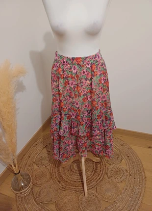 Jupe mi-longue fleurie asymétrique Promod taille M 38, marca: Promod, estado: Muy bueno, tamaño: M / 38 / 10, 11,50 €, 12,78 € Protección al comprador Pro incluida