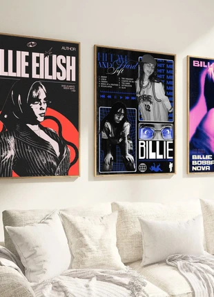 Billie Eilish Posters (A3/A4), marque: v4nt, état: Neuf avec étiquette, 3,50 €, 4,38 € Protection acheteurs incluse