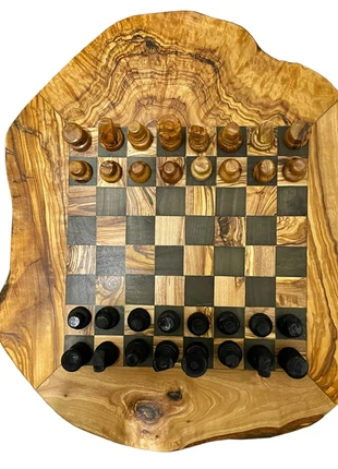 Jeu d’échec rustique en bois d’olivier - taille M, marca: Fait Main, estado: Muito bom, €69.00, €73.15 inclui Proteção do Comprador Pro