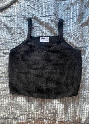 Primark Black Knitted Crop Top, brand: Primark, condition: New without tags, size: L / 40 / 12, €2.00, €2.80 includes Buyer Protection