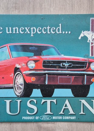 Mooie Mustang plaat voor in de mancave, staat: Heel goed, € 7,50, € 8,58 inclusief Kopersbescherming