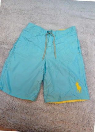 Short bain Ralph Lauren bleu ciel intérieur jaune logo jaune XL (18-20) été homme vintage plage, marque: Ralph Lauren, état: Très bon état, taille: XL, 25,00 €, 26,95 € Protection acheteurs incluse