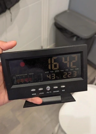 Temperature monitor weather forecast alarm clock temperature display, condition: Very good, £8.00, £9.10 includes Buyer Protection